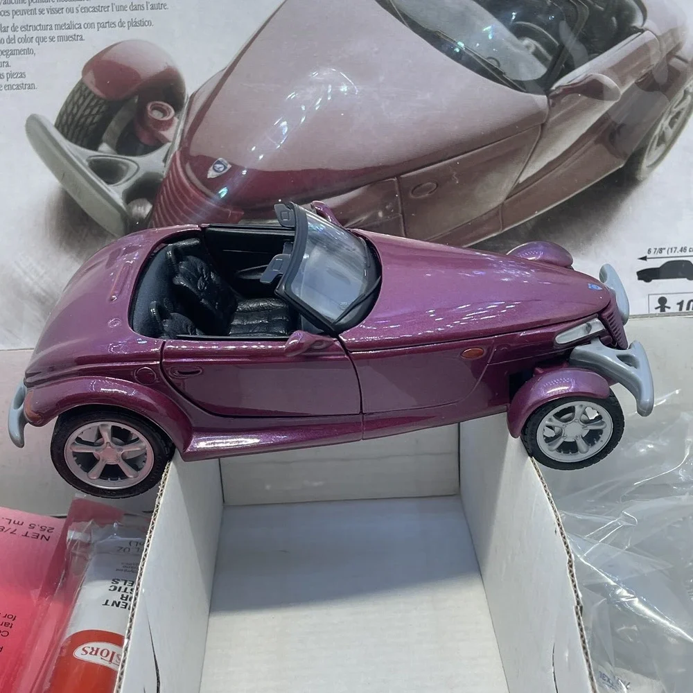 1997 Testors Plymouth Prowler pre-painted die‎ cast metal model kit Opened